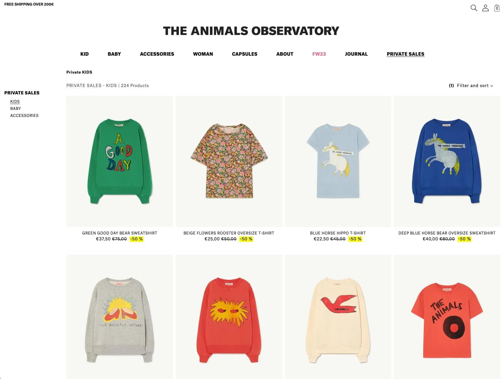 Ventas privadas - The Animals Observatory